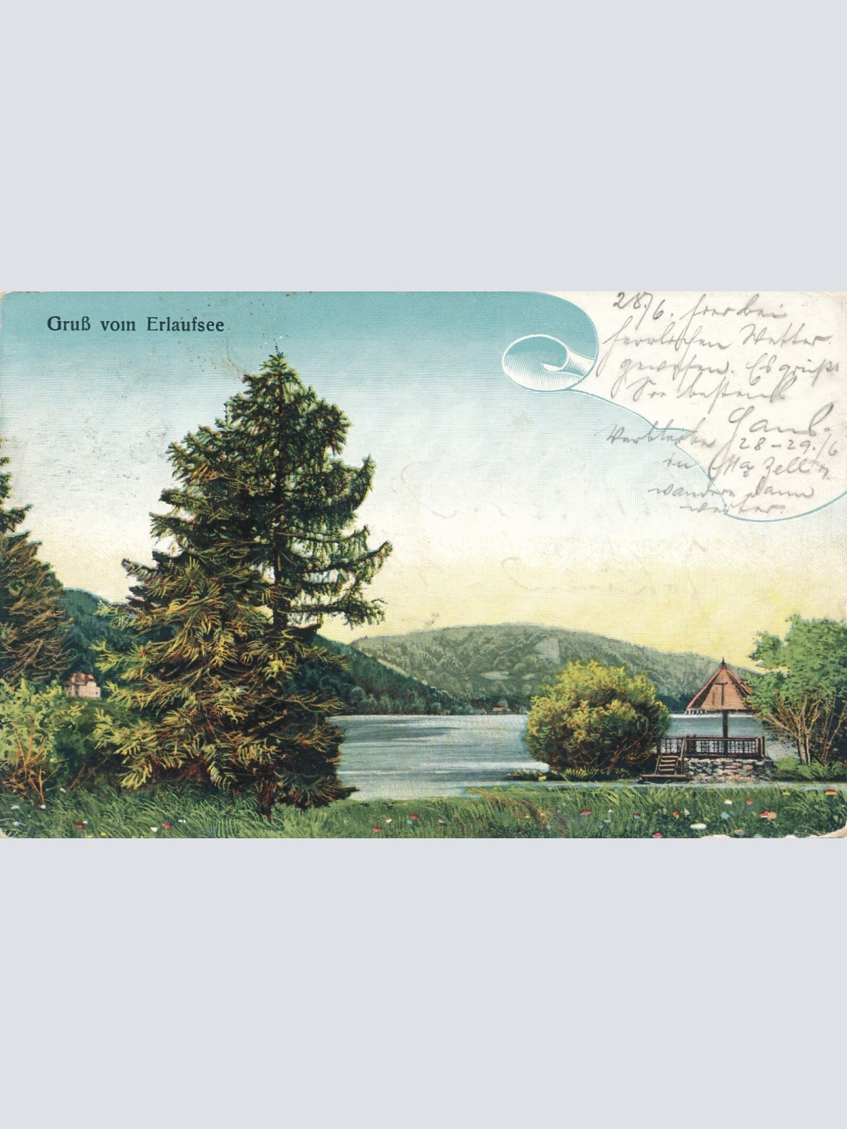 AK gruss vom Erlaufsee Steiermark Ansichtskarte (14122)