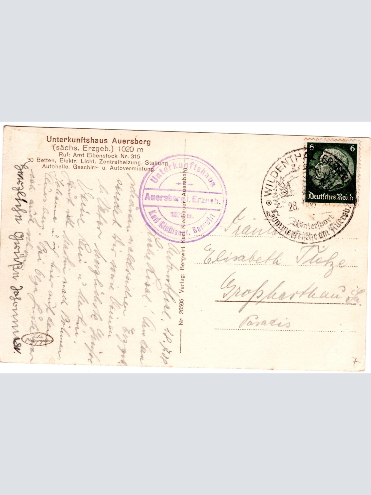 AK, Unterkunftshaus Auersberg, Sachsen (S4576)