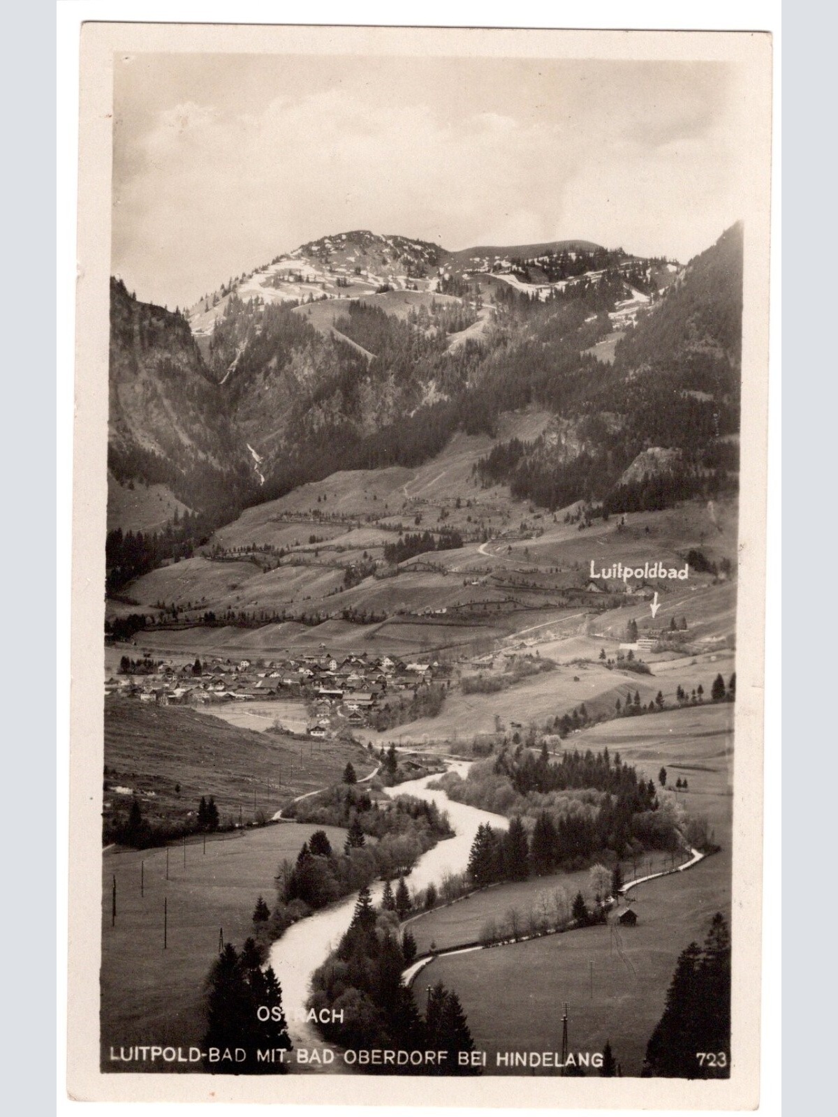 AK, Luitpold Bad mit Bad Oberdorf bei Hindelang, Bayern (S4577)