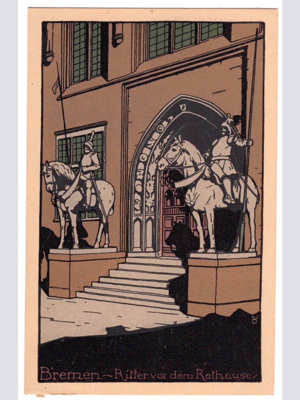 AK, Bremen - Ritter vor dem Rathaus (S4598)