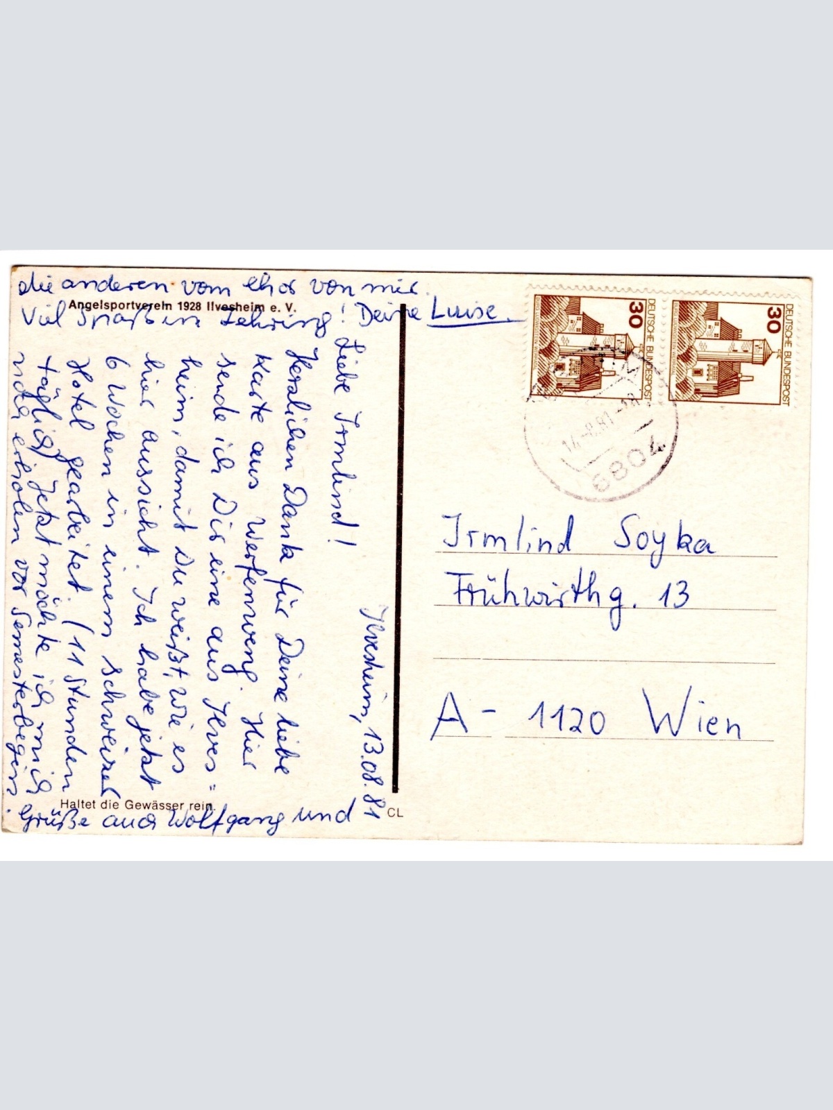 AK, Grüße aus Ilvesheim am Neckar, Baden-Württemberg (S4630)