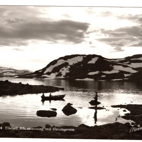 AK, Norwegen, Filefjell, Aftenstemning ved Sletningsvatn (S4641)