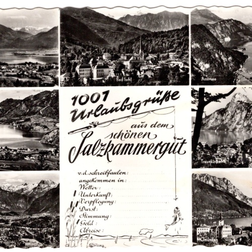 AK, Urlaubsgrüße aus dem Salzkammergut, Oberösterreich (S4644)