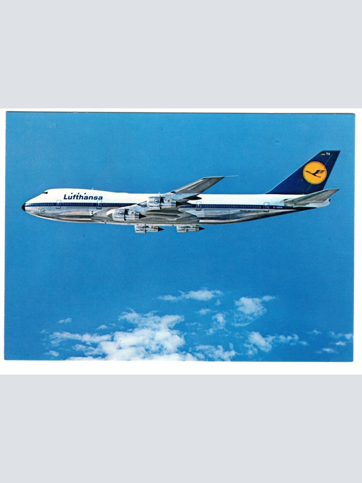 AK, Lufthansa, Boeing Jet 747, Ansichtskarte (S4679)