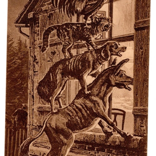 AK, Bremer Stadtmusikanten, Grimms Märchen, Ansichtskarte (S4683)