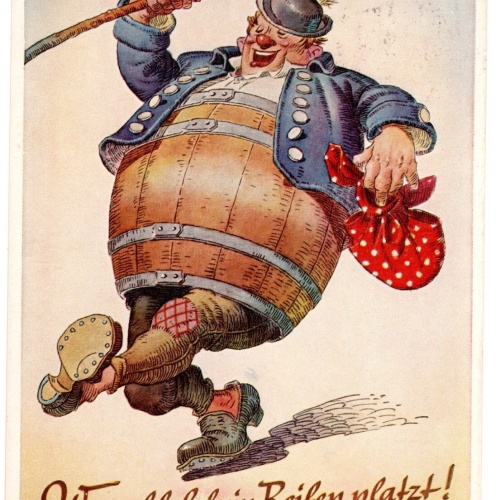 AK, Wenn bloß kein Reifen platzt, Ansichtskarte (S4686)