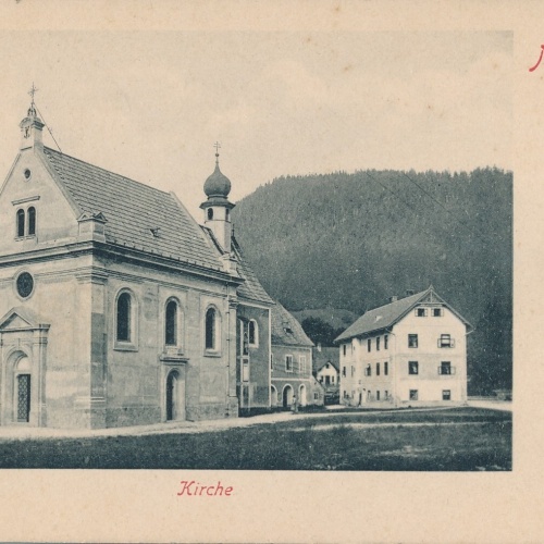 AK aus Mürzsteg von der Kirche Steiermark Ansichtskarte (13945)