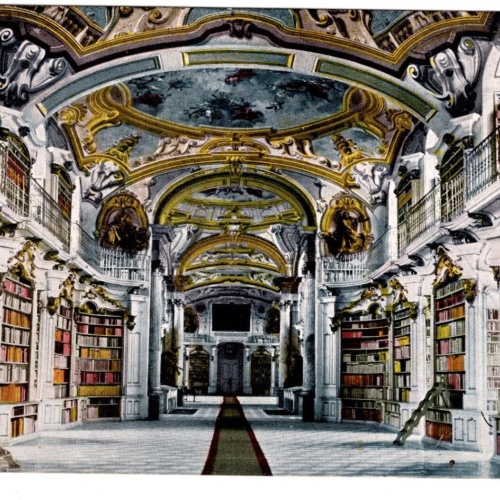 AK, Admont, Stifts-Bibliothek, Steiermark, Ansichtskarte (S4695)