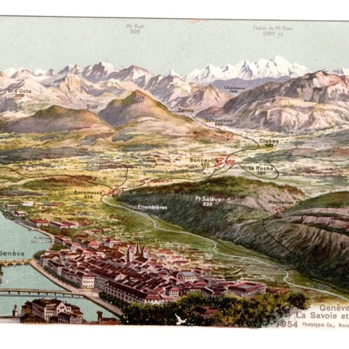 AK, Genf, La Savoie et Mont Blanc, Schweiz,  Ansichtskarte (S4730)
