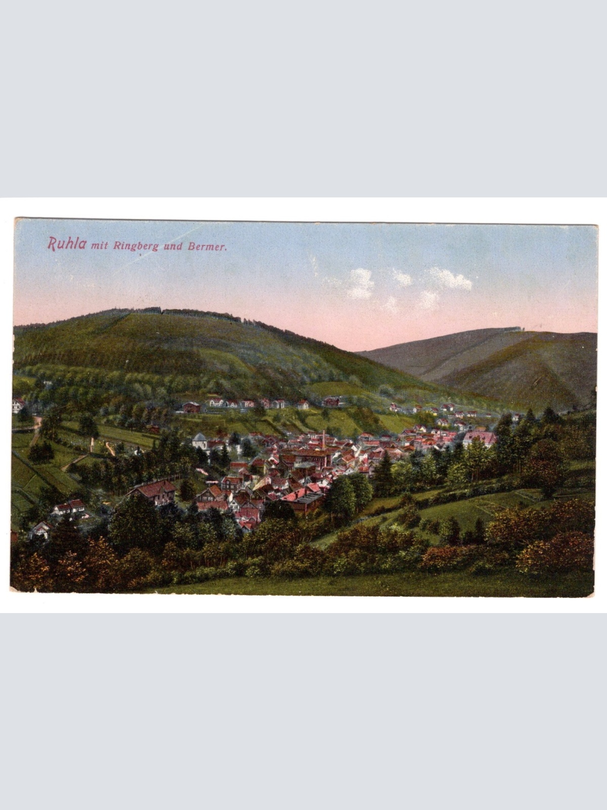 AK, Ruhla, mit Ringberg und Bermer,  Ansichtskarte (S4733)
