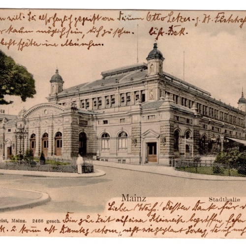 AK, Mainz, Stadthalle, Rheinland-Pfalz,  Ansichtskarte (S4734)