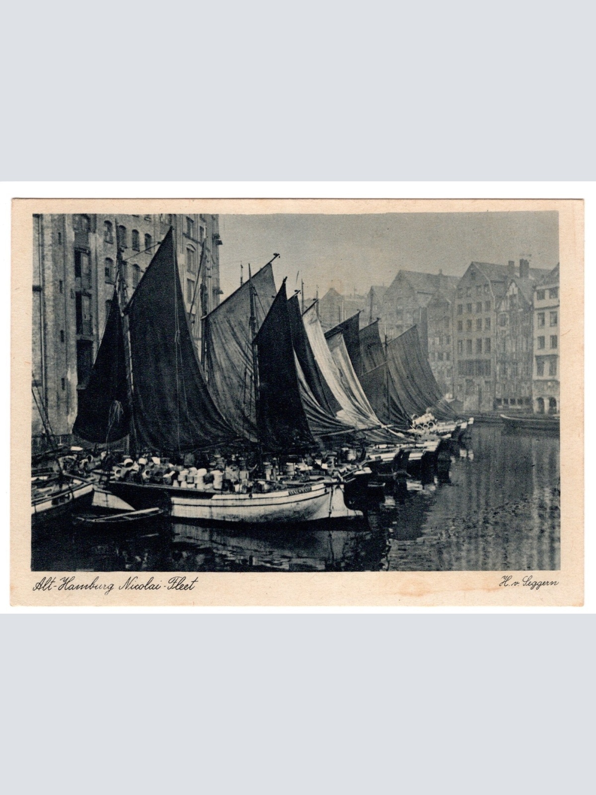 AK, Alt-Hamburg, Nicolai Fleet,  Ansichtskarte (S4740)