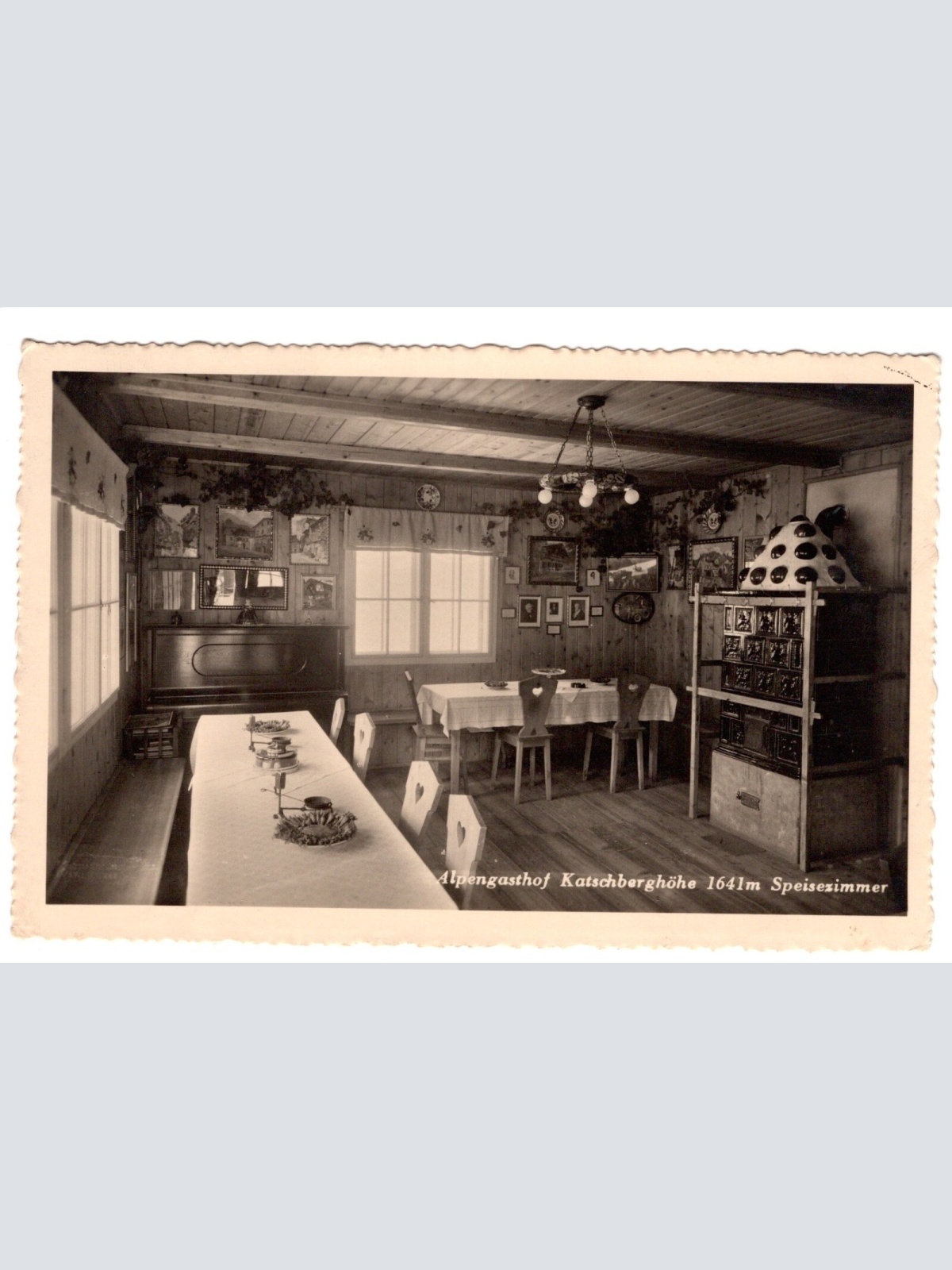AK, Alpengasthof Katschberghöhe, Speisezimmer,  Ansichtskarte (S4783)