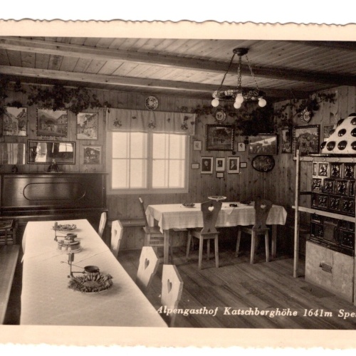 AK, Alpengasthof Katschberghöhe, Speisezimmer,  Ansichtskarte (S4783)