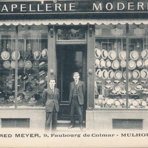 AK aus Mulhouse Alfred Meyer Chapellerie Moderne Ansichtskarte (13983)