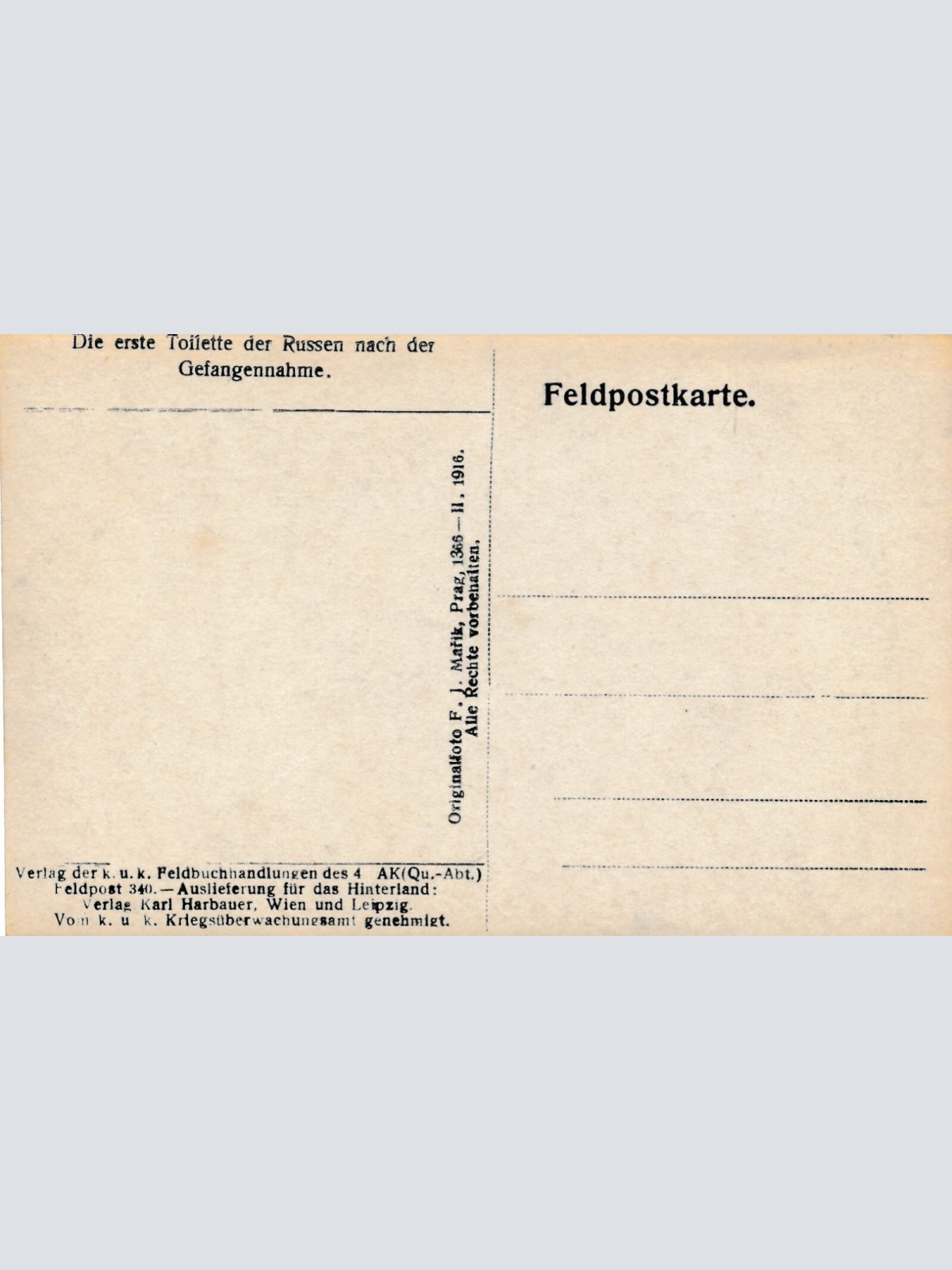 AK die Toilette der Russen nach der Gefangennahme Ansichtskarte (14019)