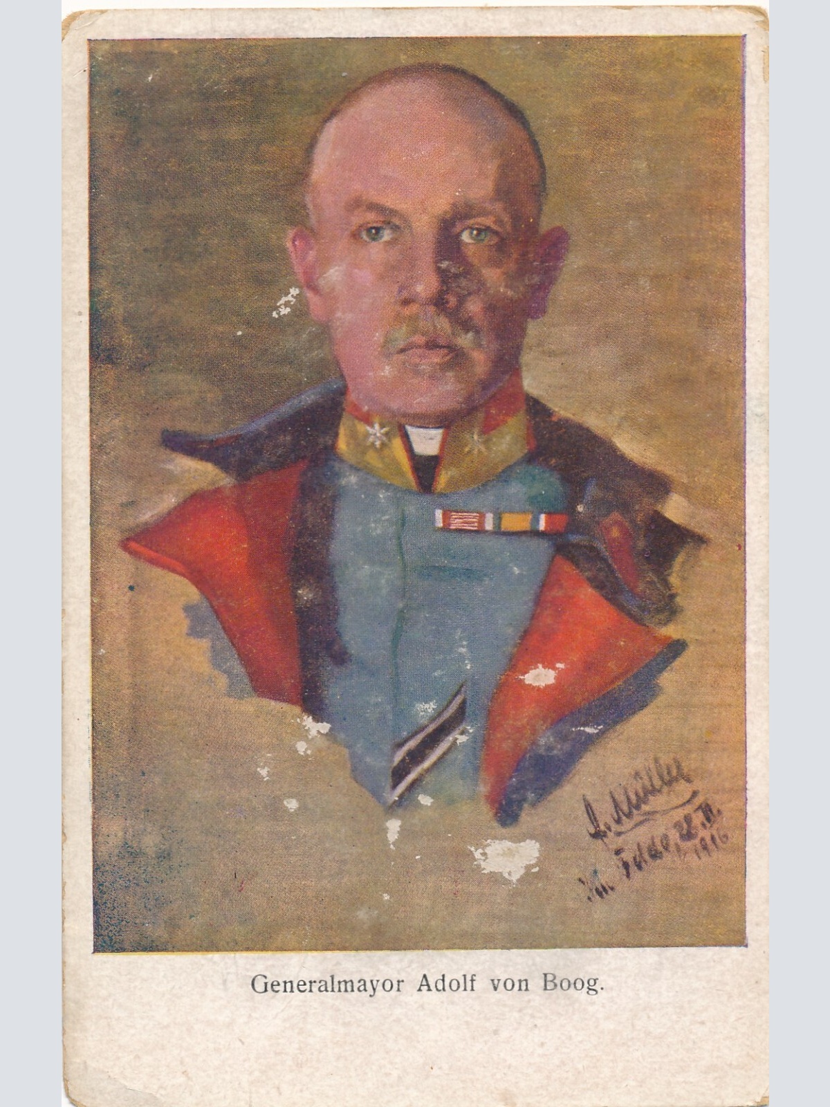 AK Generalmayor Adolf von Bogg Ansichtskarte (14009)