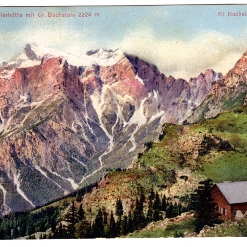 AK, Ennstalerhütte mit Gr. Buchstein, Steiermark,  Ansichtskarte (S4791)