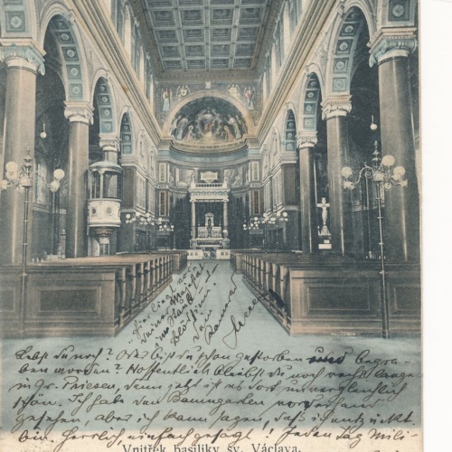 AK aus Smichova Kirchen Inneres Tschechoslowakei Ansichtskarte (14173)