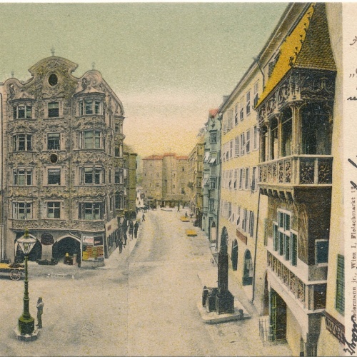 AK aus Innsbruck Herzog Friedrichstrasse Tirol Ansichtskarte (14178)