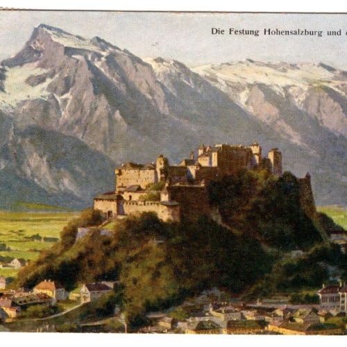 AK, Festung Hohensalzburg und der Untersberg, Ansichtskarte (S4806)