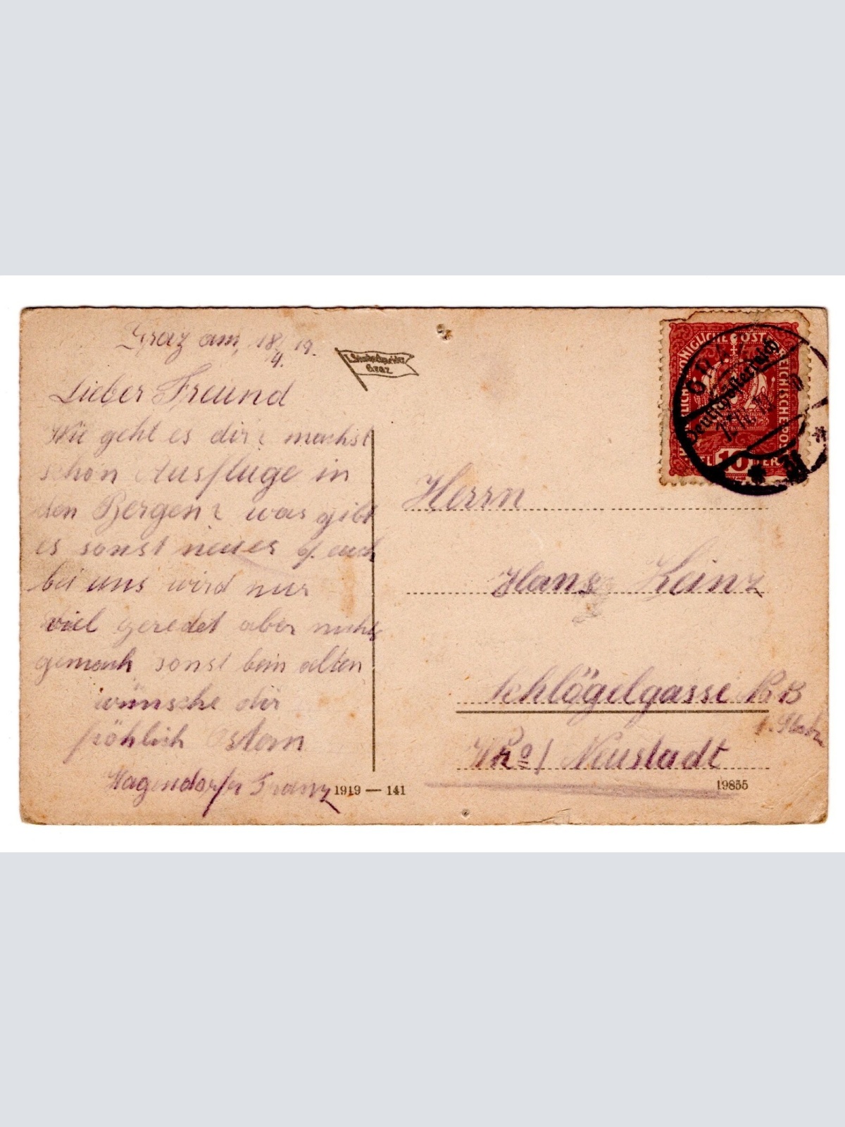 AK, Graz vom Schlossberg, Steiermark, Ansichtskarte (S4846)