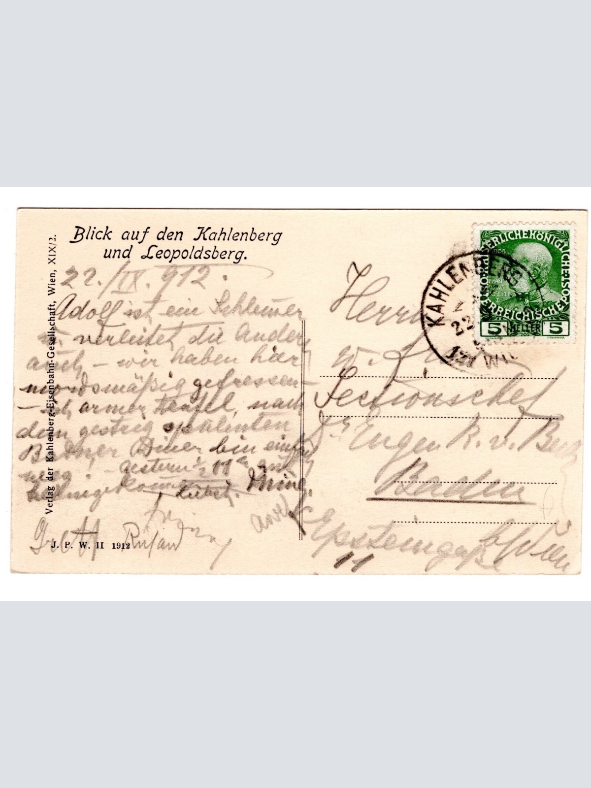 AK, Wien, Kahlenberg und Leopoldsberg, Ansichtskarte (S4880)