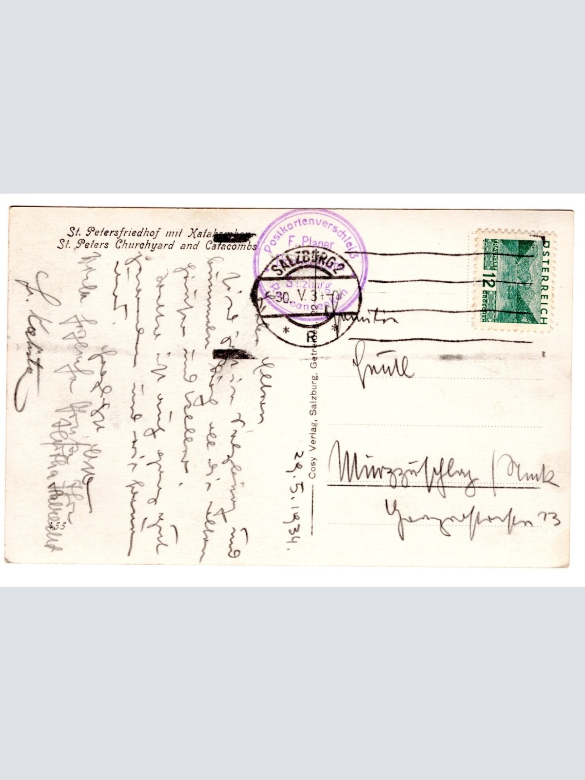 AK, Salzburg, St. Petersfriedhof mit Katakomben, Ansichtskarte (S4905)