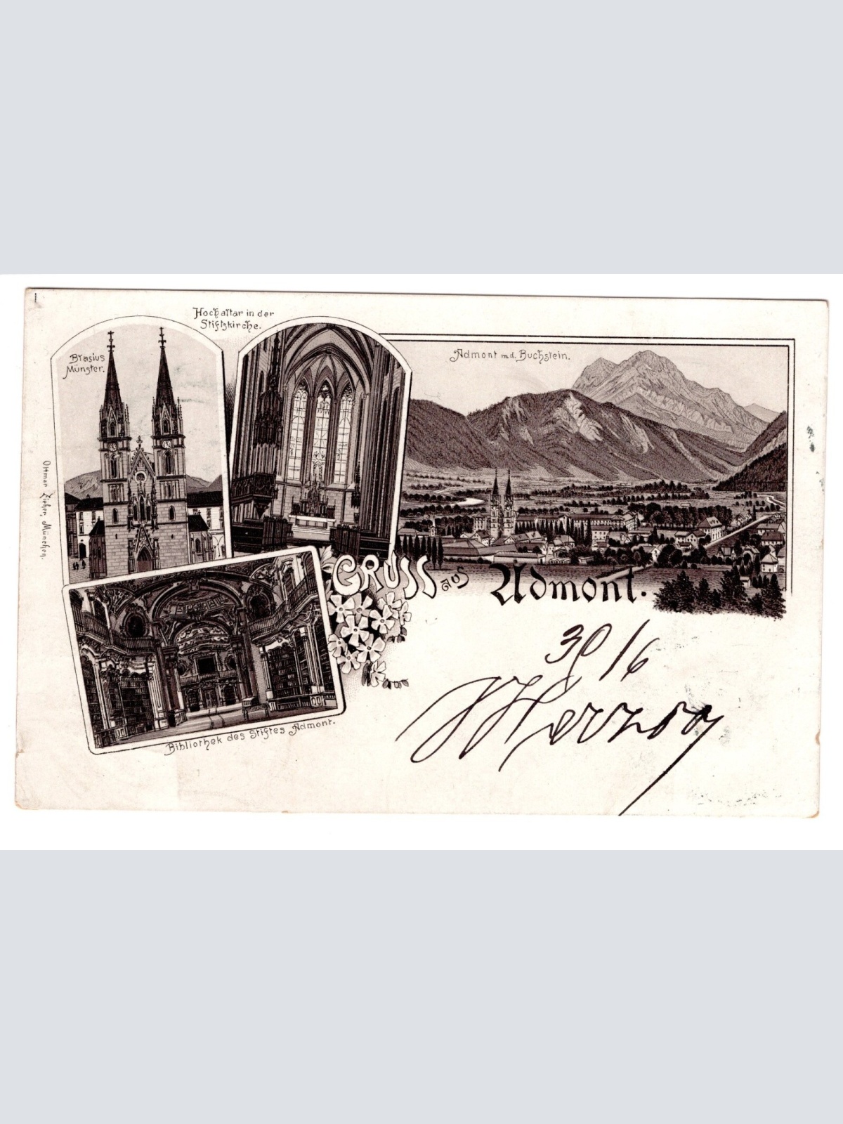 AK, Litho-Karte, Admont, Steiermark, Ansichtskarte (S4940)