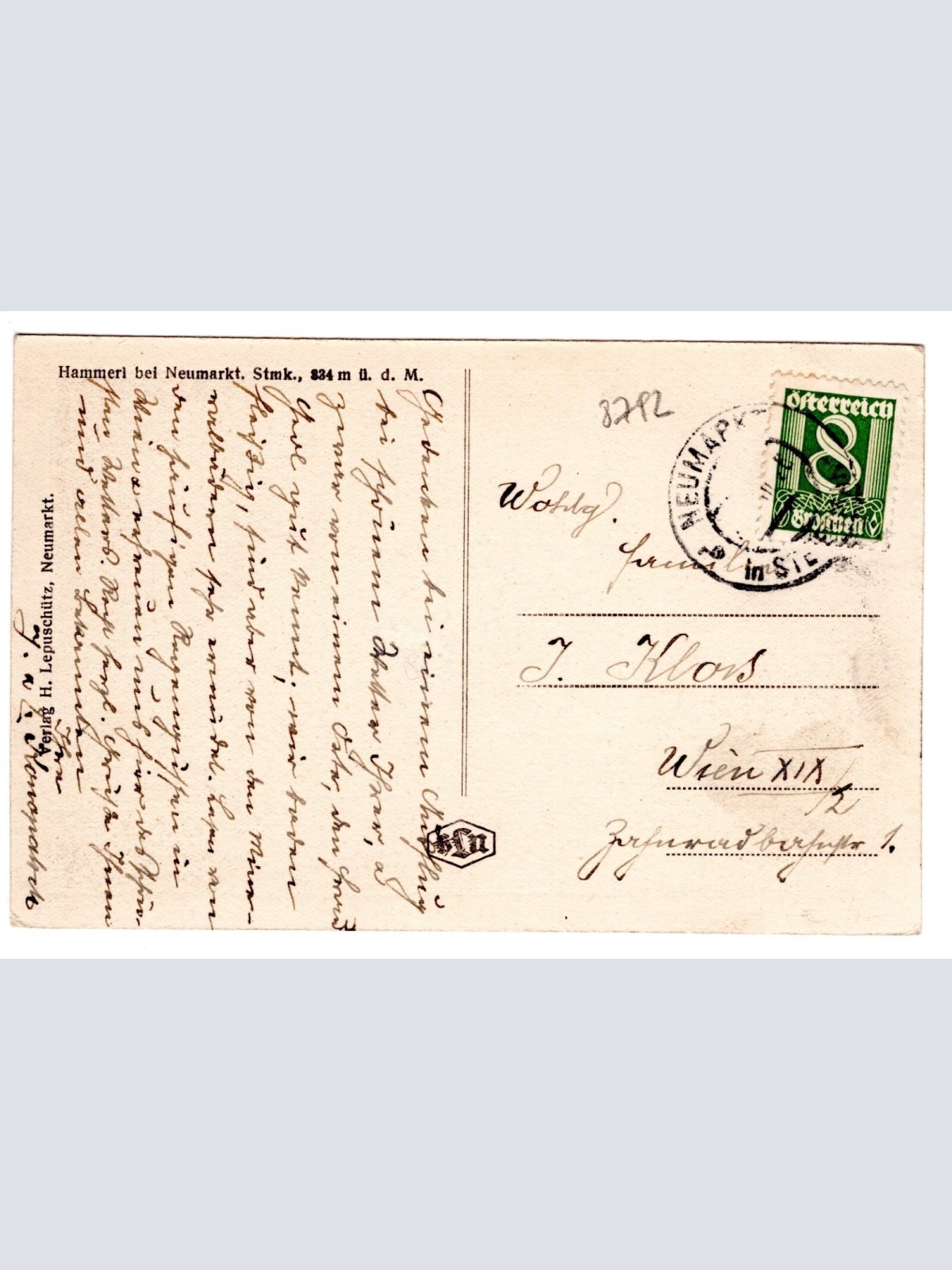 AK, Hammerl bei Neumarkt, Steiermark, Ansichtskarte (S4945)