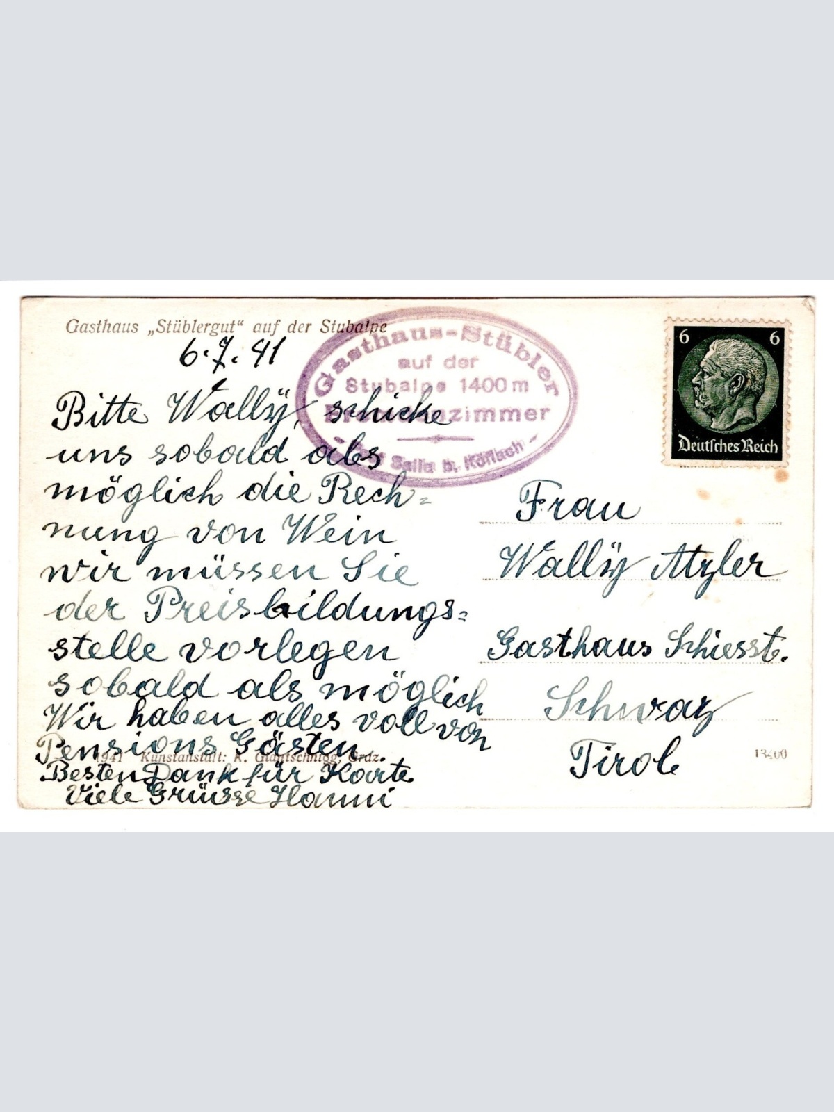 AK, Gasthaus Stüblergut, Steiermark, Ansichtskarte (S4971)