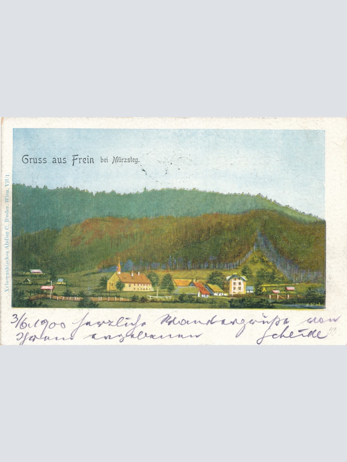 AK gruss aus Frein bei Mürzsteg Steiermark Ansichtskarte (14191)