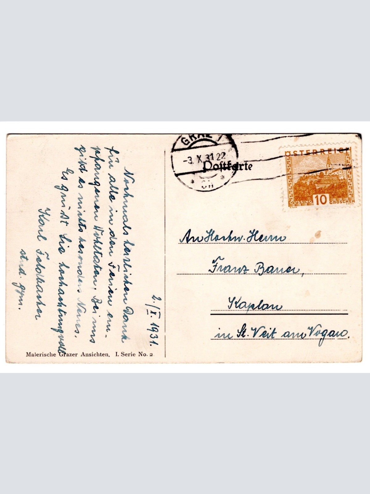 AK, Graz, Hamerlingdenkmal, Steiermark, Ansichtskarte (S4977)