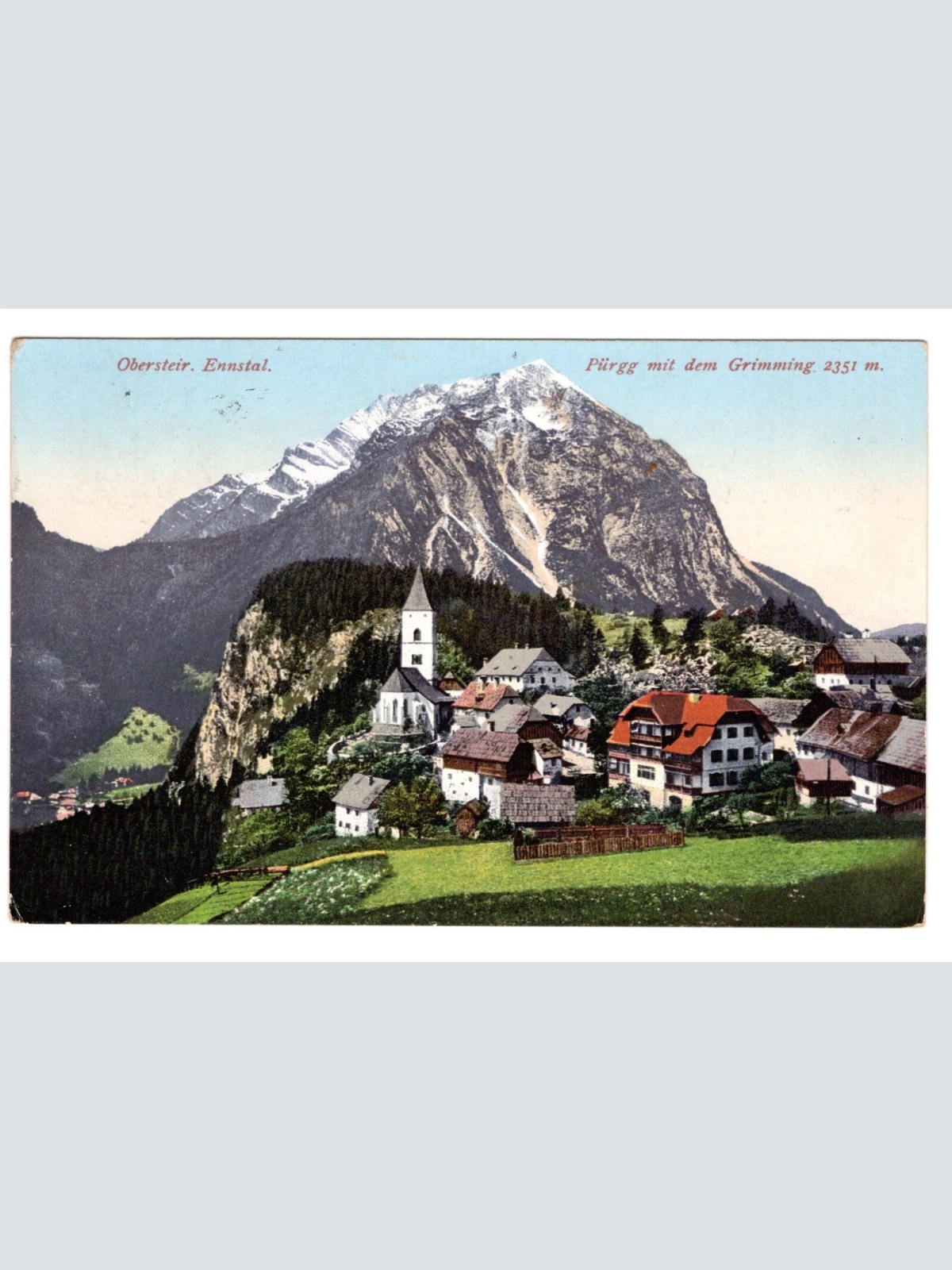 AK, Pürgg mit dem Grimming, Steiermark, Ansichtskarte (S4995)