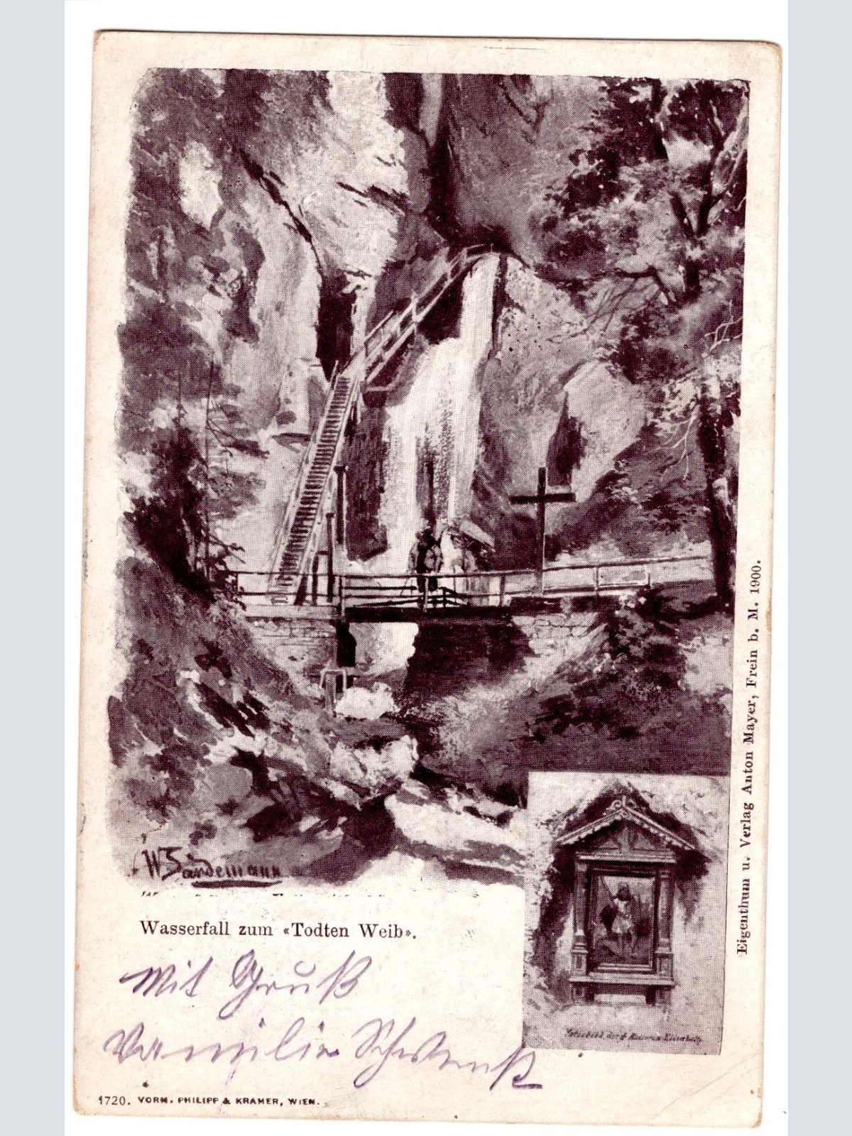 AK, Wasserfall zum Todten Weib, Steiermark, Ansichtskarte (S4998)