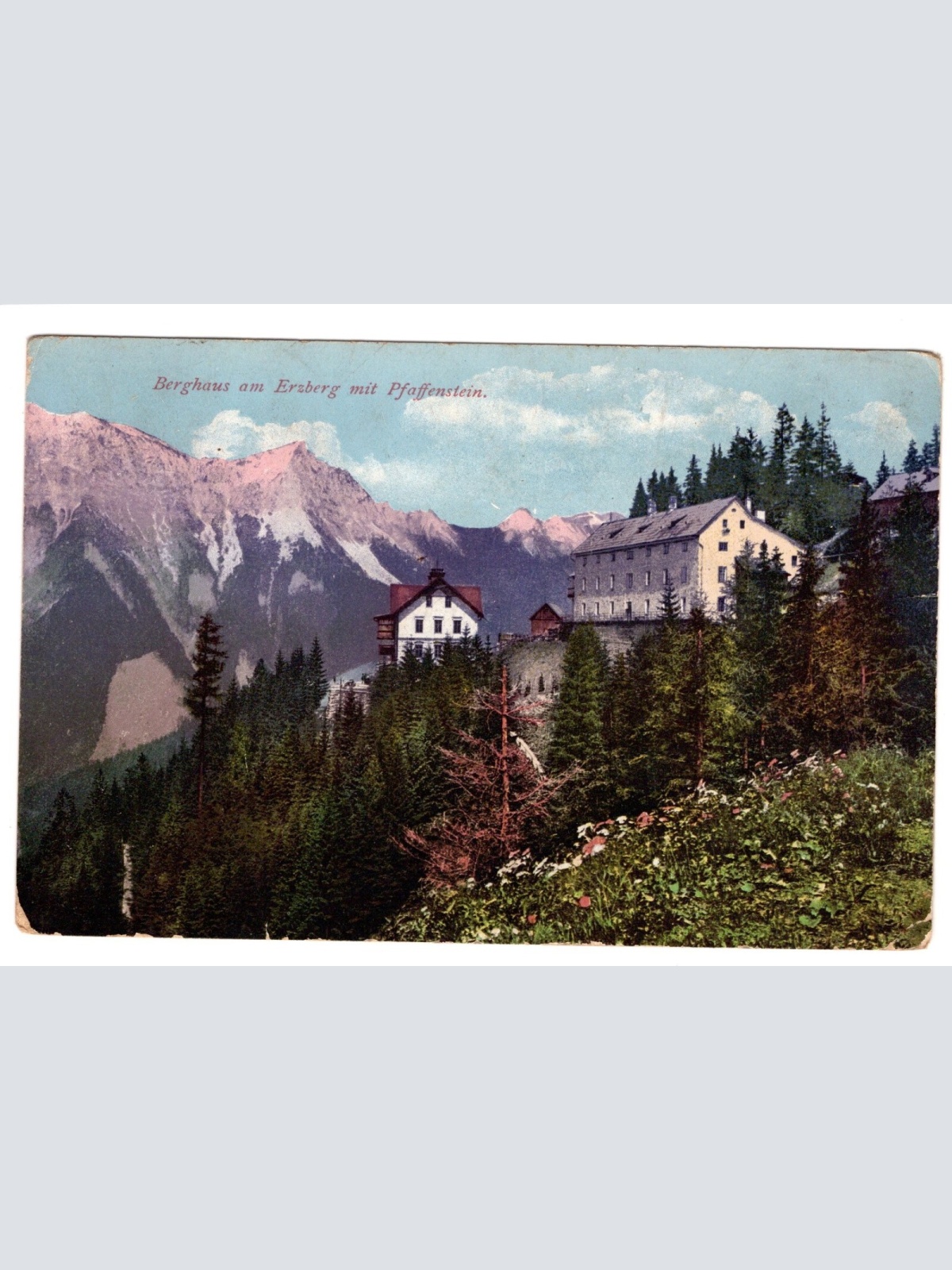 AK, Berghaus am Erzberg mit Pfaffenstein, Steiermark, Ansichtskarte (S5013)