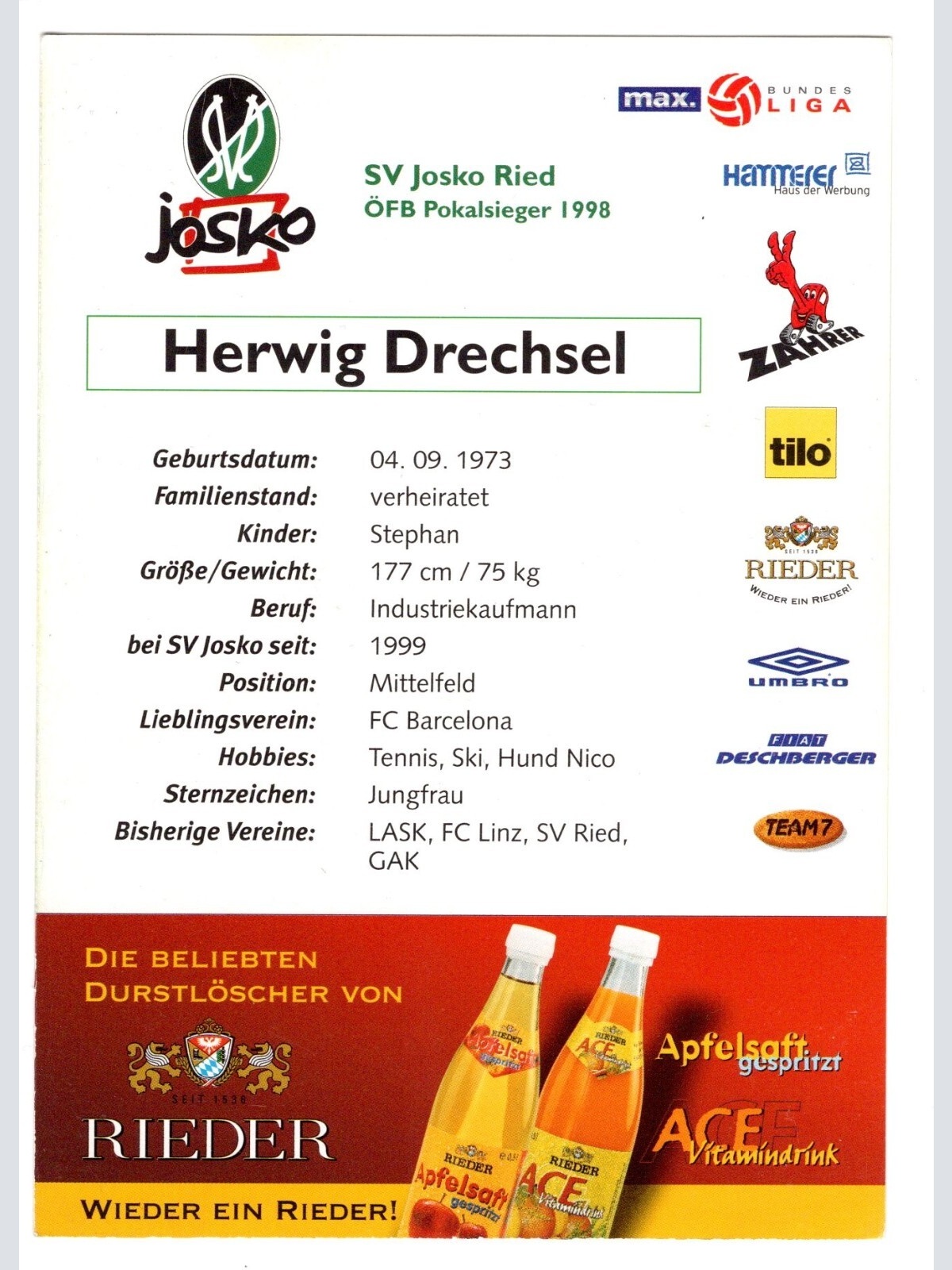 AK, Herwig Drechsel, mit Original Unterschrift (S5041)