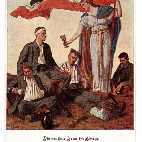 AK, Die deutsche Frau im Kriege, Ansichtskarte (S5054)