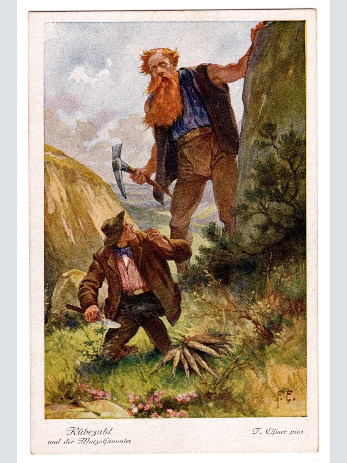 AK, Rübezahl und der Wurzelsammler, Ansichtskarte (S5058)