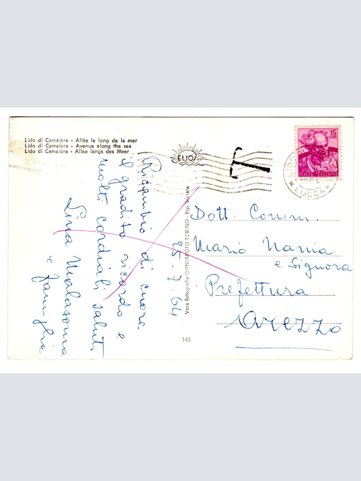 AK, Lido di Camaiore, Italien, Ansichtskarte (S5268)