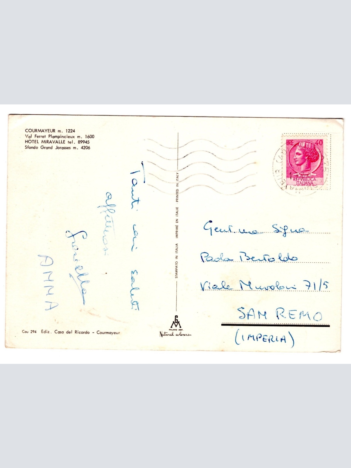 AK, Val Ferret, Schweiz, Ansichtskarte (S5296)