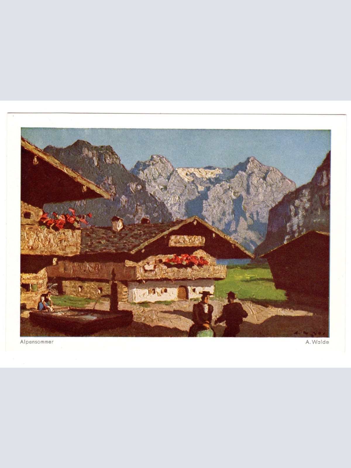 AK, Alpensommer, A. Walde, Ansichtskarte (S5332)