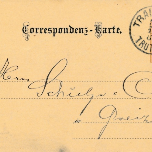 2 Kreuzer Ganzsachen - Karte 1887 aus Trautenau (14327)