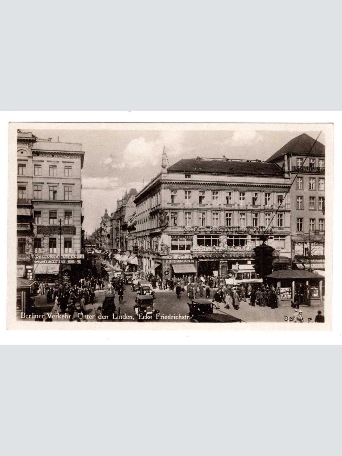 AK, Berlin, Verkehr, Unter den Linden, Ansichtskarte (S5430)