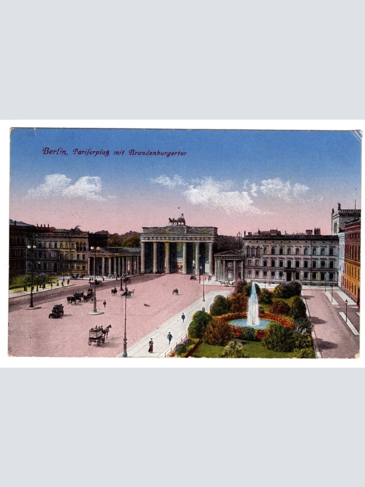 AK, Berlin, Pariserplatz mit Brandenburger Tor, Ansichtskarte (S5435)