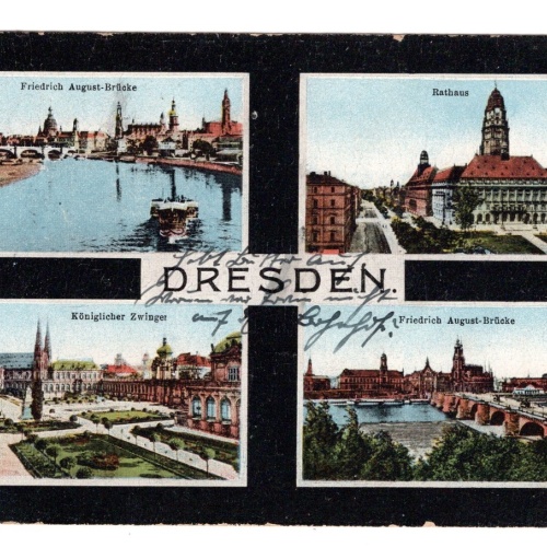 AK, Dresden, Sachsen, Rathaus, Friedrich August-Brücke, Ansichtskarte (S5447)