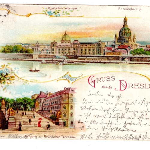 AK, Dresden, Sachsen, Litho, Kunstakademie, Ansichtskarte (S5451)