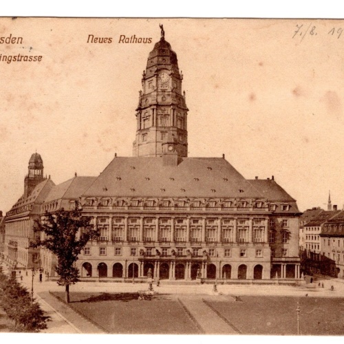 AK, Dresden, Sachsen, Ringstraße, neues Rathaus, Ansichtskarte (S5456)
