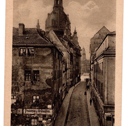 AK, Dresden, Sachsen, Münzgasse mit Frauenkirche, Ansichtskarte (S5471)
