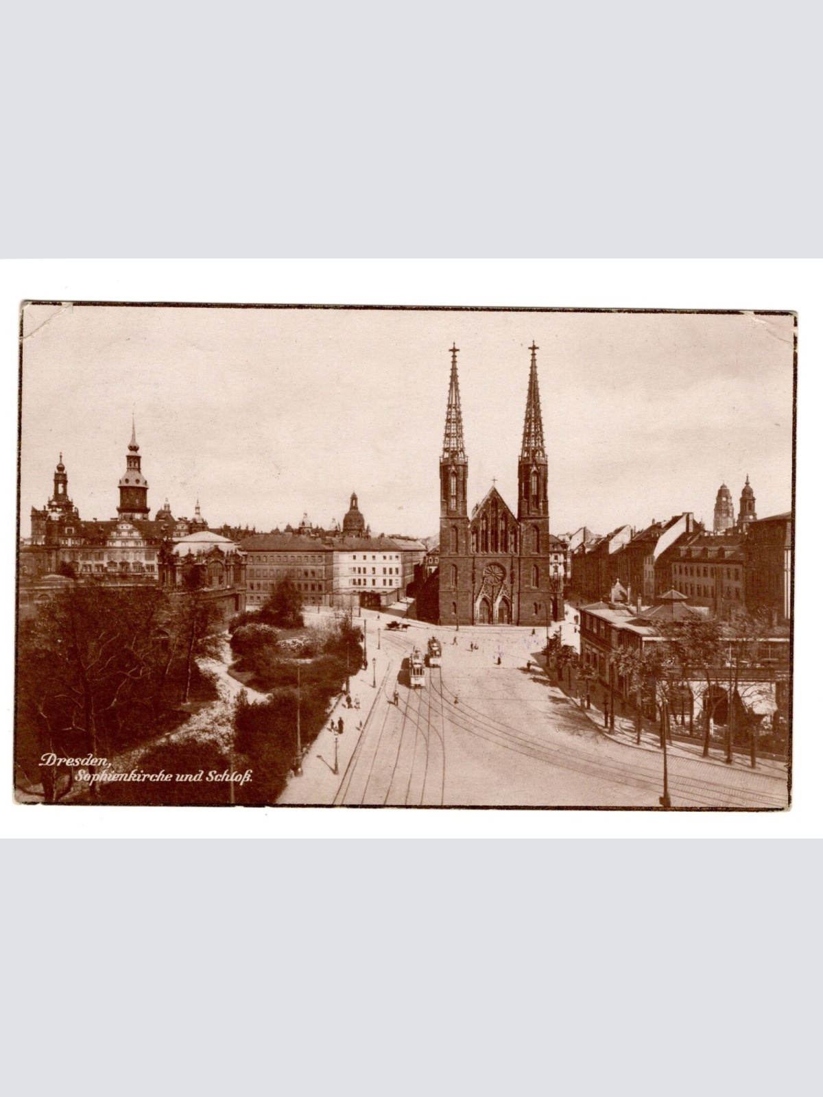 AK, Dresden, Sachsen, Sophienkirche und Schloss, Ansichtskarte (S5478)